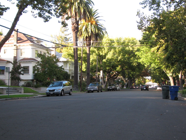 A typical street in Curtis Park.